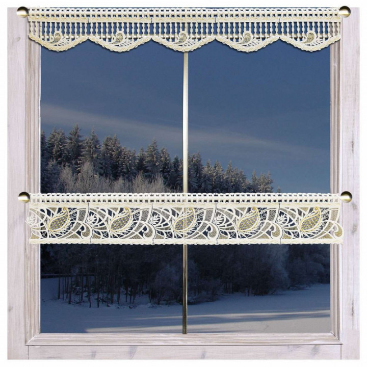 Feenhausspitze Mini-Panneaux Rajana Plauener Spitze 15 cm hoch