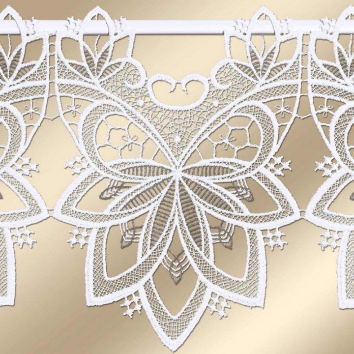 Feenhaus-Scheibengardine Jannica aus Echter Plauener Spitze