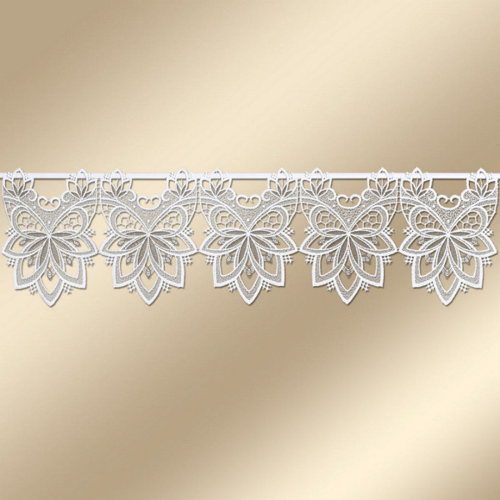 Feenhaus-Scheibengardine Jannica aus Echter Plauener Spitze