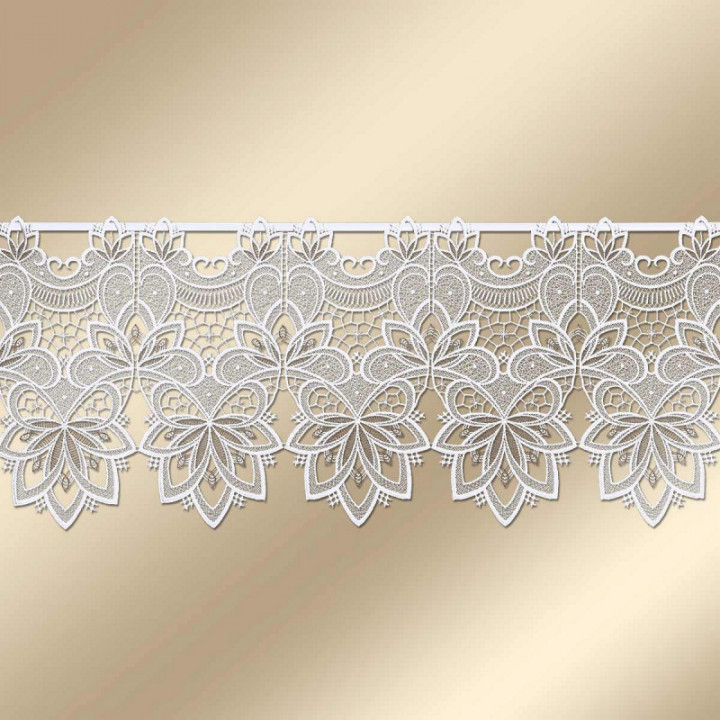 Feenhaus-Scheibengardine Jannica aus Echter Plauener Spitze