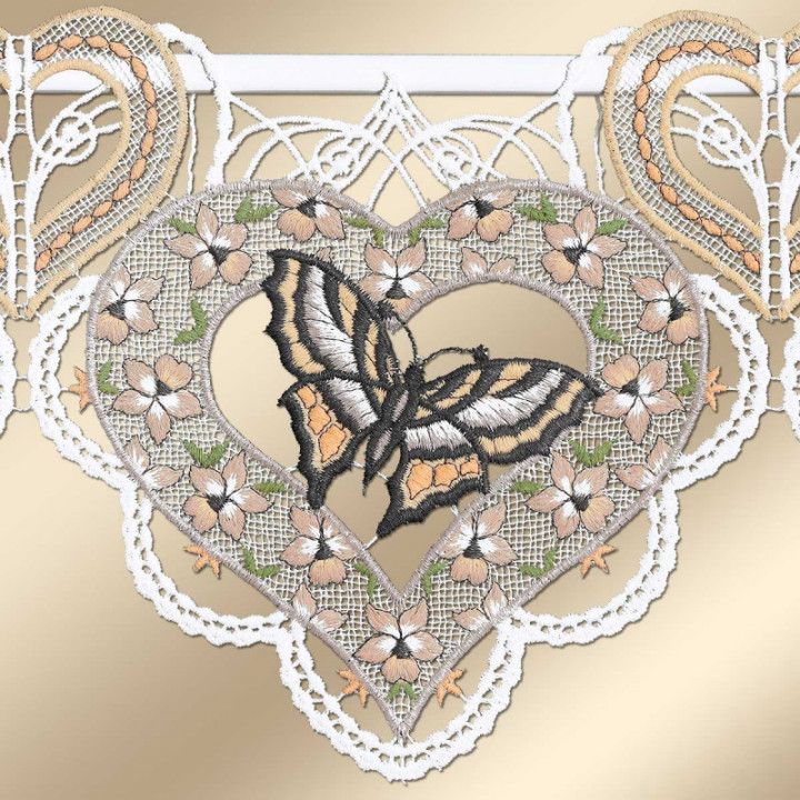 Feenhaus-Scheibenhänger Cori Schmetterling pastell aus Echter Plauener Spitze