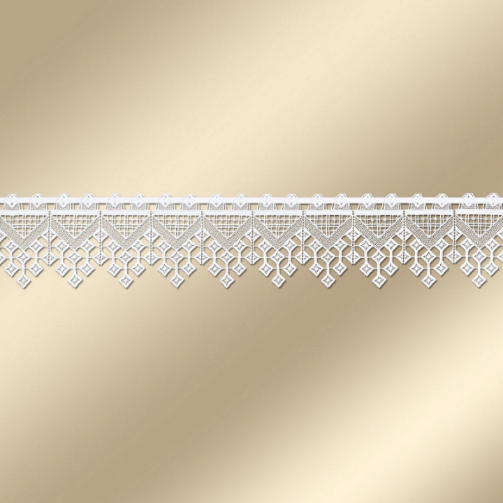 Feenhaus-Spitzengardine Jara Plauener Spitze weiß 15 cm hoch