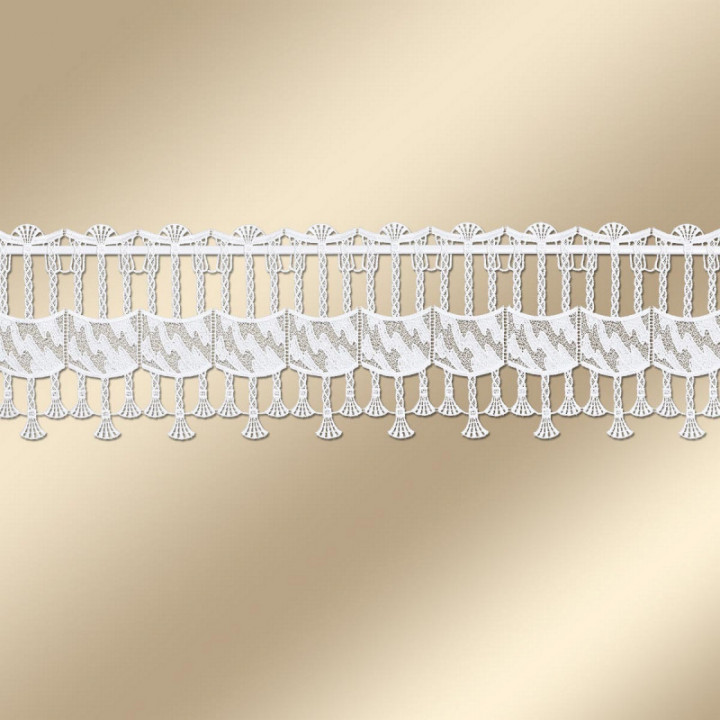 Spitzengardine Emilia Plauener Spitze Feenhausgardine weiß