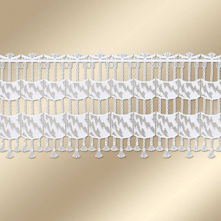 Spitzengardine Emilia Plauener Spitze Feenhausgardine weiß