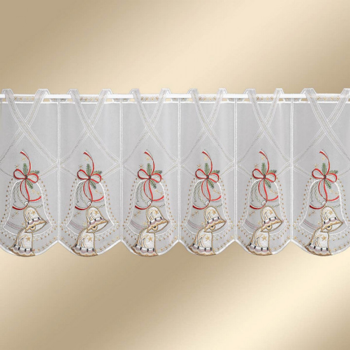 Bestickter Scheibenhänger Kling Glöckchen Plauener Spitze