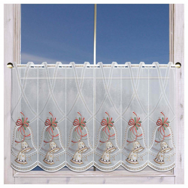 Bestickter Scheibenhänger Kling Glöckchen Plauener Spitze