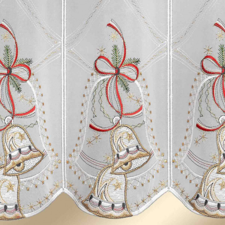 Bestickter Scheibenhänger Kling Glöckchen Plauener Spitze