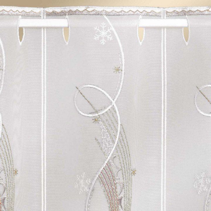 Bestickter Scheibenhänger Winterbaum Plauener Spitze