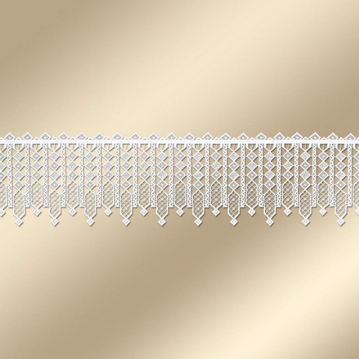 Scheibengardine Mileya moderne Plauener Spitze in weiß