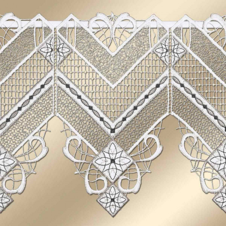 Scheibengardine Venka Plauener Spitze modern in 2 Höhen