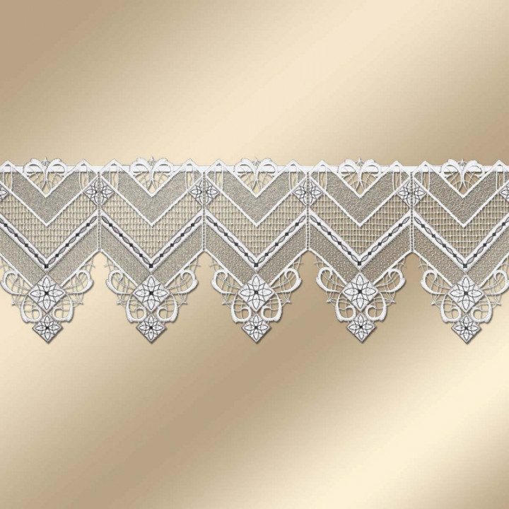 Scheibengardine Venka Plauener Spitze modern in 2 Höhen