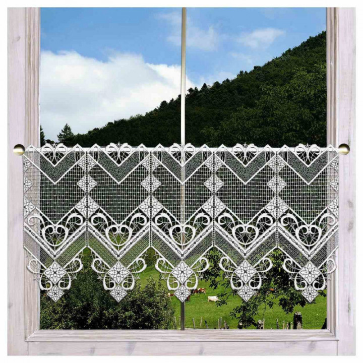 Scheibengardine Venka Plauener Spitze modern in 2 Höhen