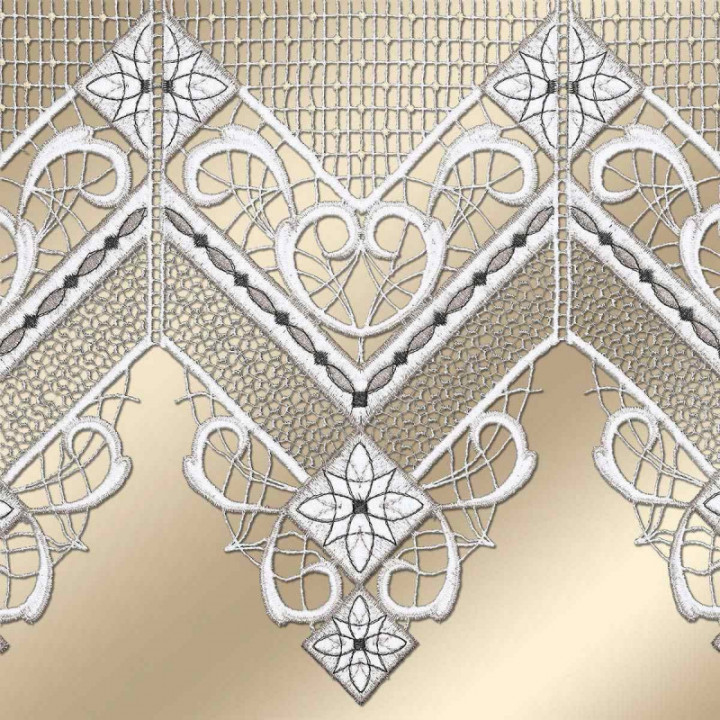 Scheibengardine Venka Plauener Spitze modern in 2 Höhen