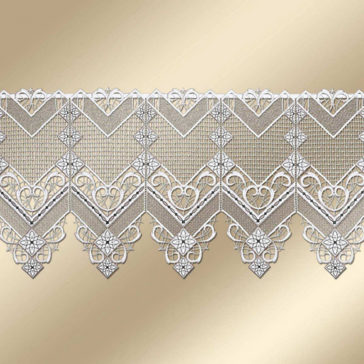 Scheibengardine Venka Plauener Spitze modern in 2 Höhen