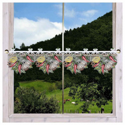 Feenhaus-Scheibengardine Gemüsegarten Echte Plauener Spitze