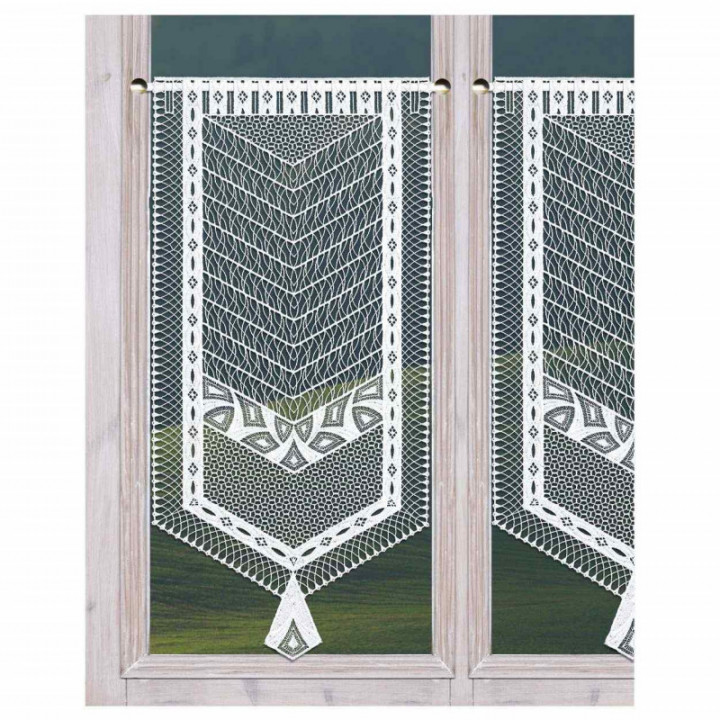 Scheibenhänger Ajana moderne Plauener Spitze weiß