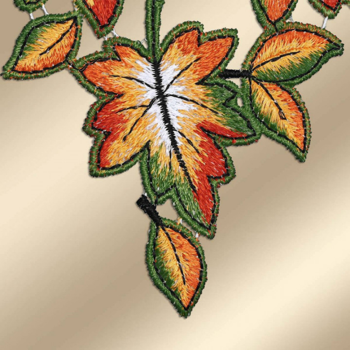 Mini-Scheibenhänger Blätter im Wind Echte Plauener Spitze 14 x 13 cm