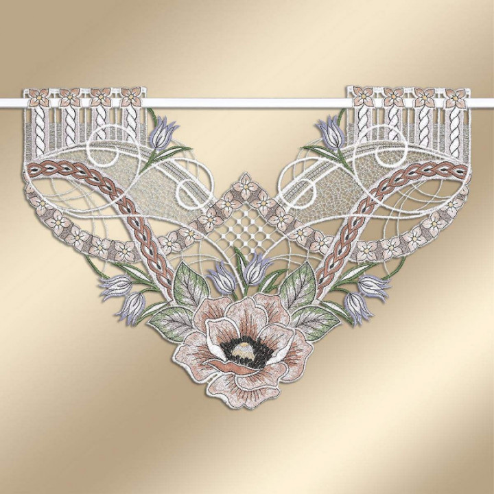 Scheibenhänger Anoki Echte Plauener Spitze mit Blumenmotiv