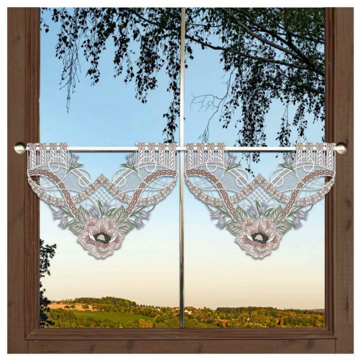 Scheibenhänger Anoki Echte Plauener Spitze mit Blumenmotiv