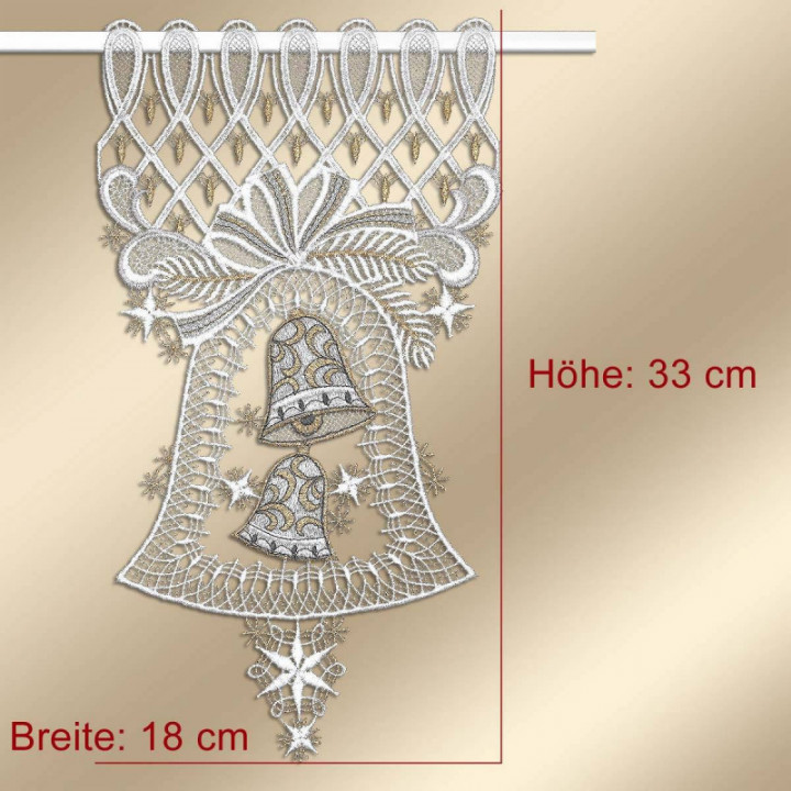 Scheibenhänger Deko-Set Weihnachtsträumerei Echte Plauener Spitze