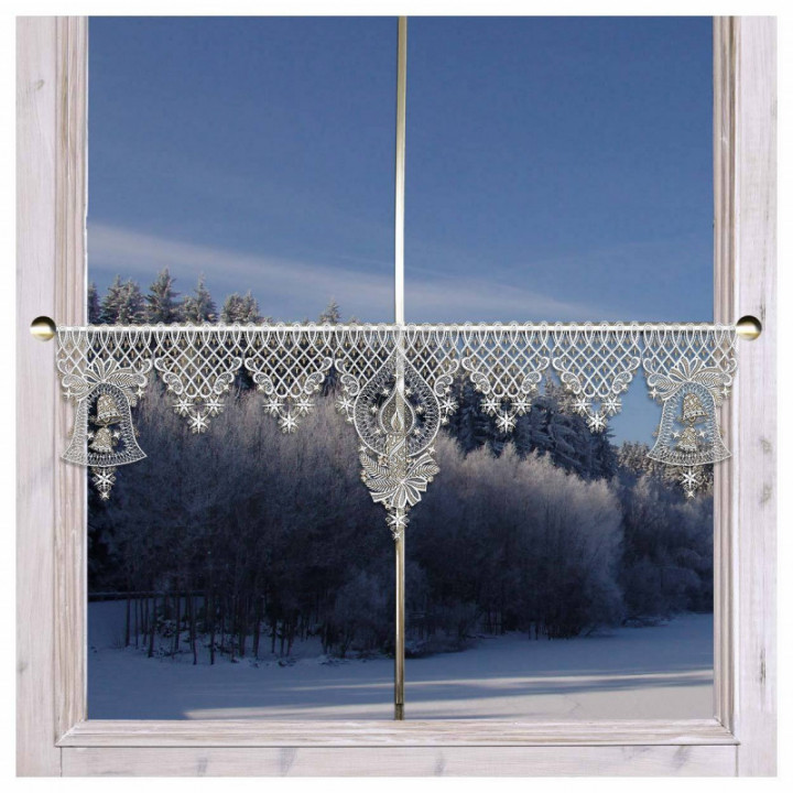 Scheibenhänger Deko-Set Weihnachtsträumerei Echte Plauener Spitze