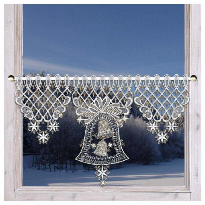 Scheibenhänger Deko-Set Weihnachtsträumerei Echte Plauener Spitze