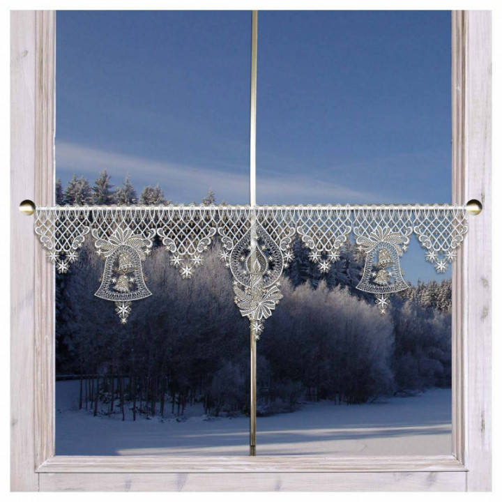 Scheibenhänger Deko-Set Weihnachtsträumerei Echte Plauener Spitze