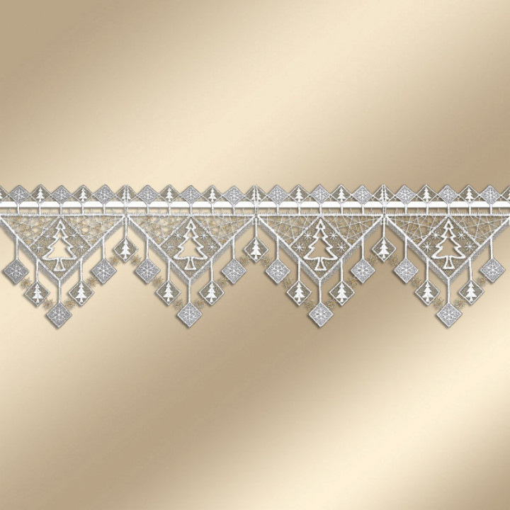 Feengardine Scheibenhänger Winterbäumchen Plauener Spitze 20 cm hoch