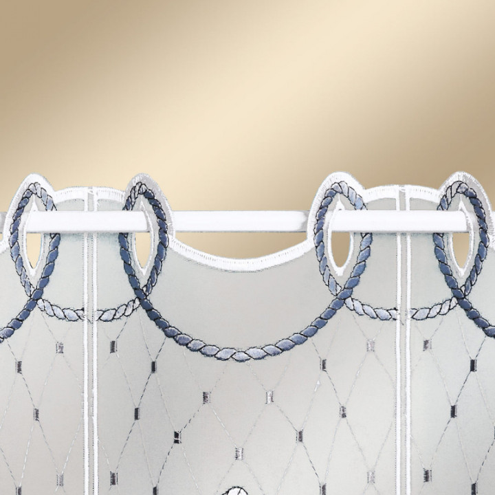 Zauberhafte Scheibengardine Meereszauber mit Seepferdchen und Fischen –  Maritimes Flair der Unterwasserwelt für Ihr Zuhause