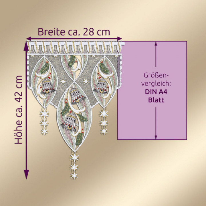 Scheibenhänger Glockenzauber Sternenlicht Plauener Spitze Winter-Deko