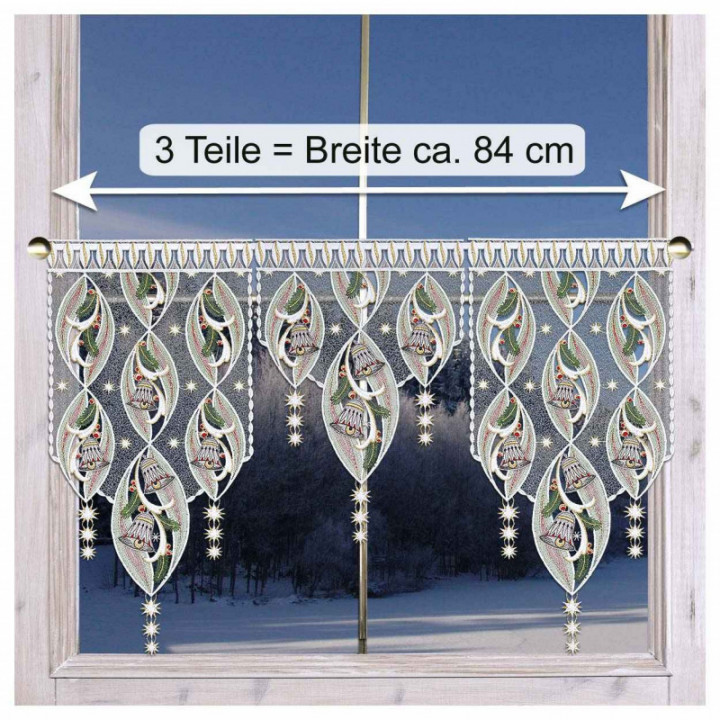 Scheibenhänger Glockenzauber Sternenlicht Plauener Spitze Deko-Set