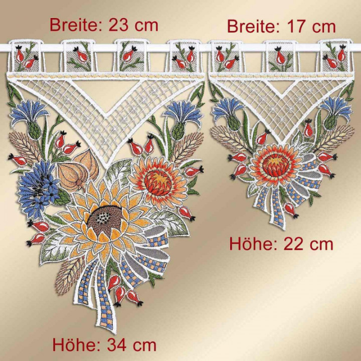 Scheibengardine Emica Spätsommertraum Plauener Spitze Deko-Set Landhaus