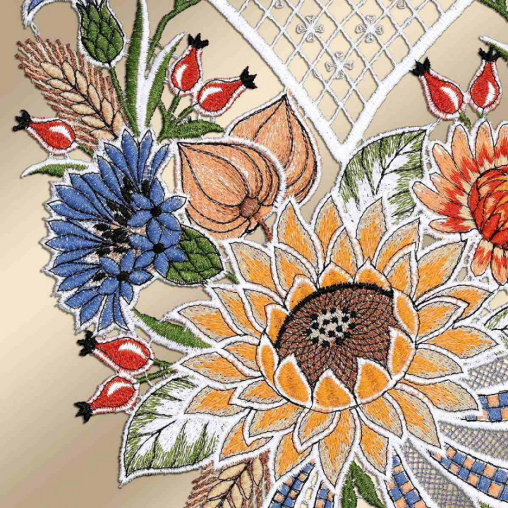 Scheibengardine Emica Spätsommertraum Plauener Spitze Deko-Set Landhaus