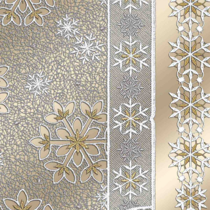 Scheibenhänger Leise rieselt der SchneePlauener Spitze Deko-Set