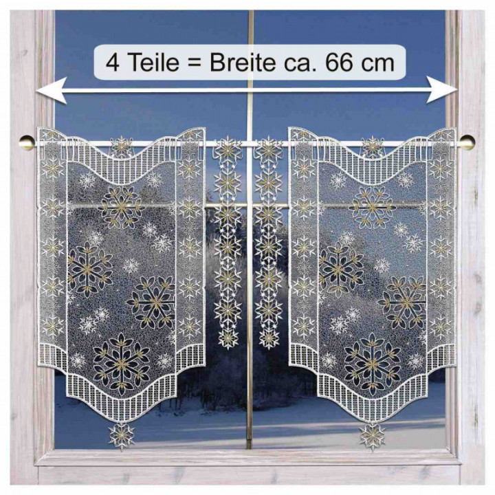 Scheibenhänger Leise rieselt der SchneePlauener Spitze Deko-Set