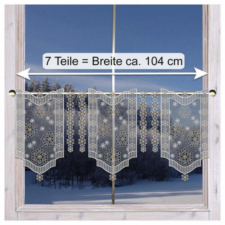 Scheibenhänger Leise rieselt der SchneePlauener Spitze Deko-Set