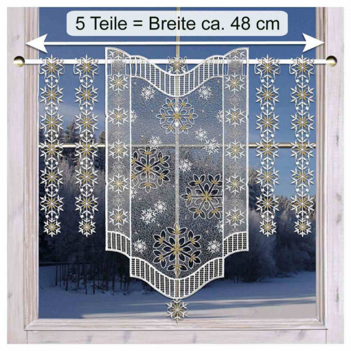 Scheibenhänger Leise rieselt der SchneePlauener Spitze Deko-Set