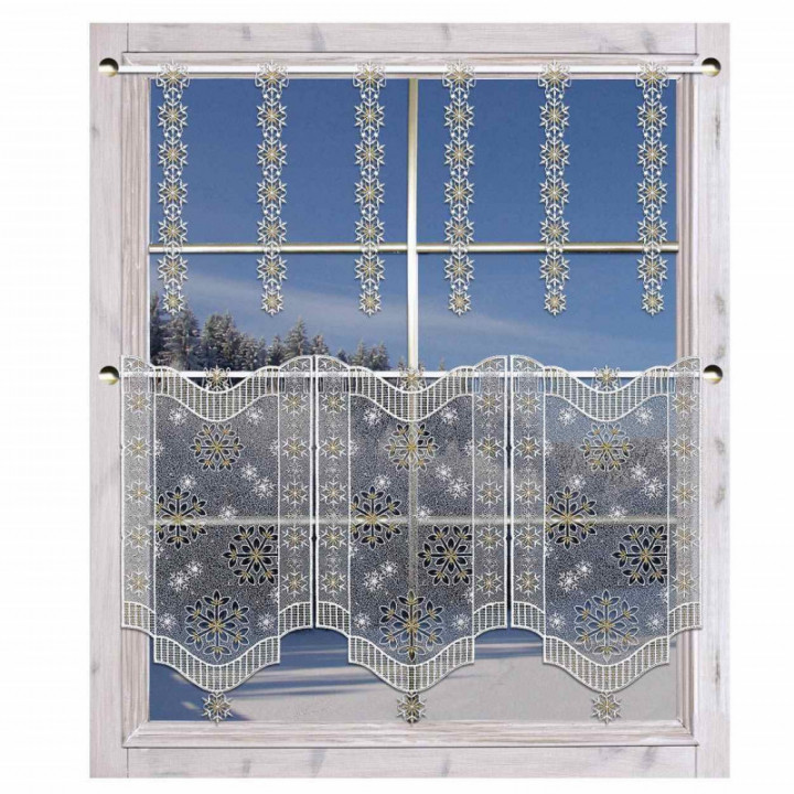 Scheibenhänger Leise rieselt der SchneePlauener Spitze Deko-Set