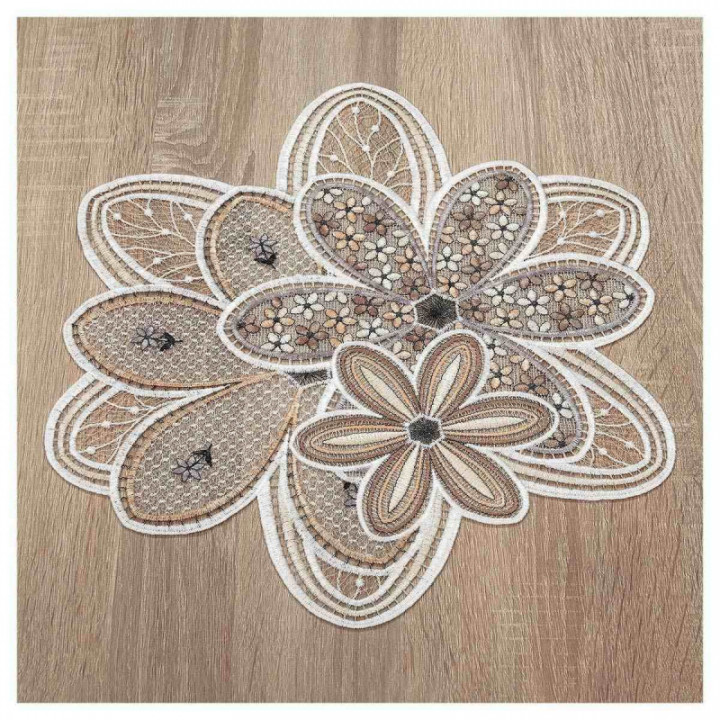 Deckchen Blütenzauber aus Echter Plauener Spitze Tischdecke