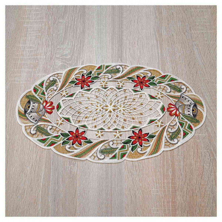 Deckchen Glockenspiel Plauener Spitze Tischdecken Advent