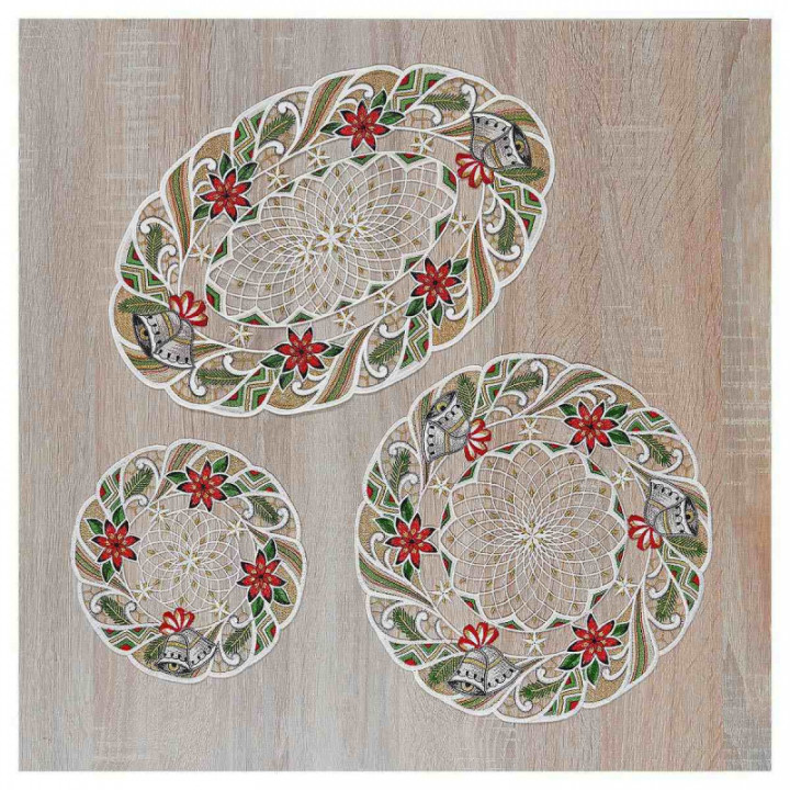 Deckchen Glockenspiel Plauener Spitze Tischdecken Advent