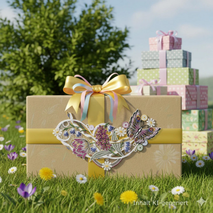 Fensterbild Frühlingssinfonie - Vogtländische Spitze - DSD