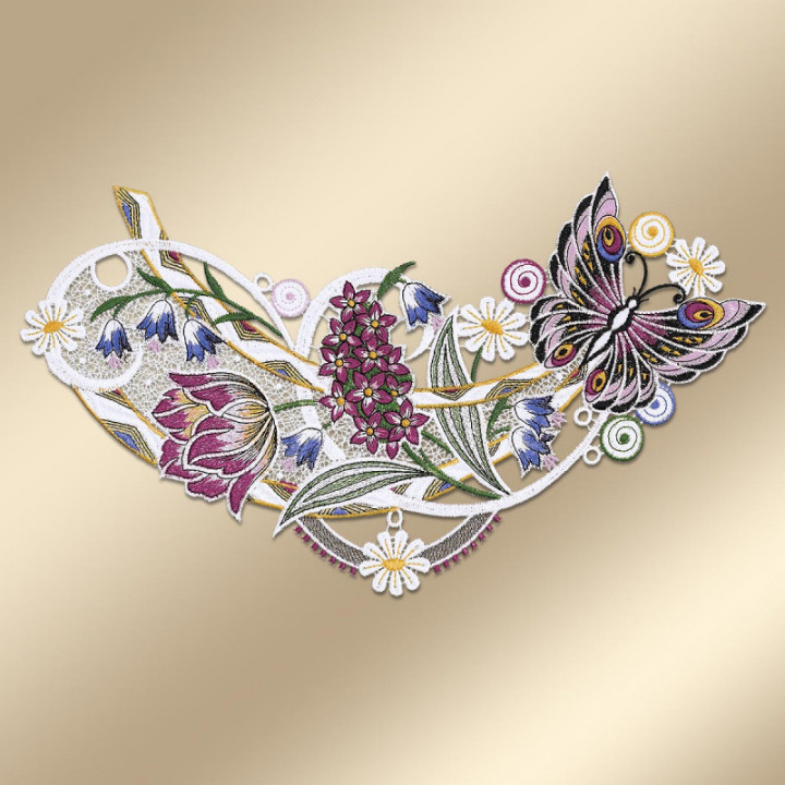 Fensterbild Frühlingssinfonie - Vogtländische Spitze - DSD