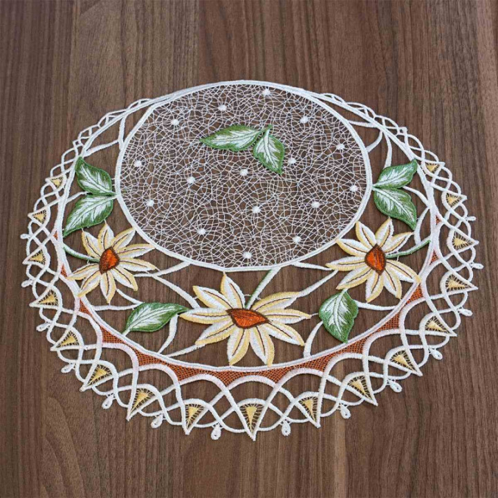Tischdecke Margeritentraum Plauener Spitze Deckchen