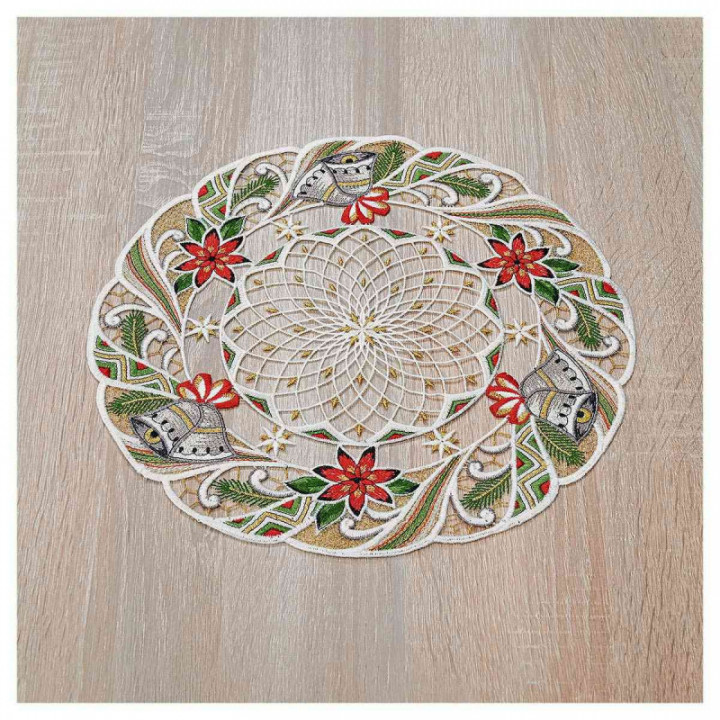 Deckchen Glockenspiel Plauener Spitze Tischdecken Advent