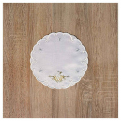 Bestickte Deckchen Osterüberraschung Echte Plauener Spitze Tischdecke