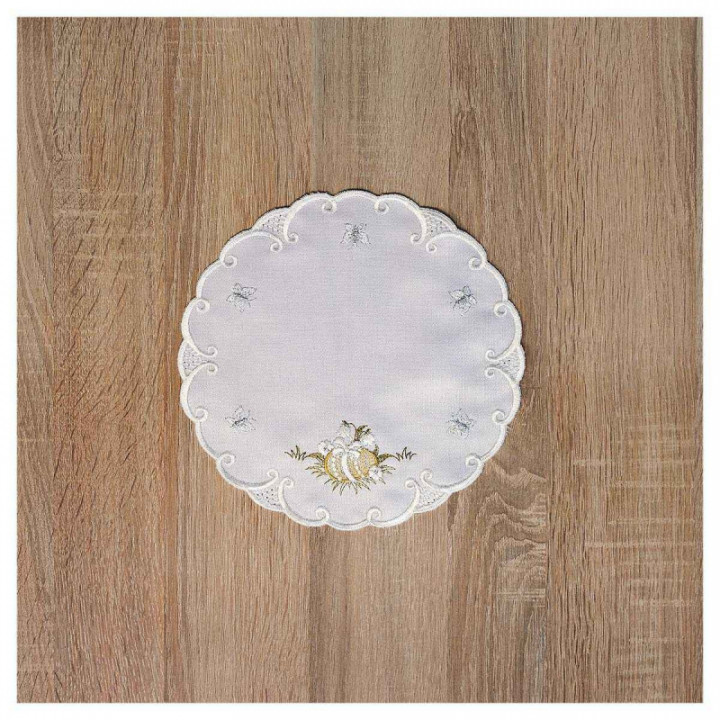 Bestickte Deckchen Osterüberraschung Echte Plauener Spitze Tischdecke