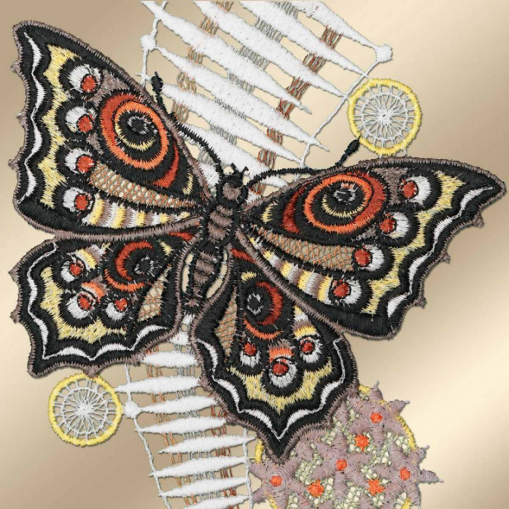 Fensterbilder 2er Set Schmetterlinge Plauener Spitze