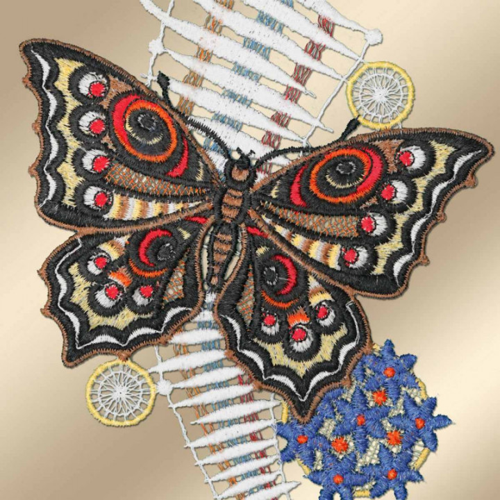 Fensterbilder 2er Set Schmetterlinge Plauener Spitze