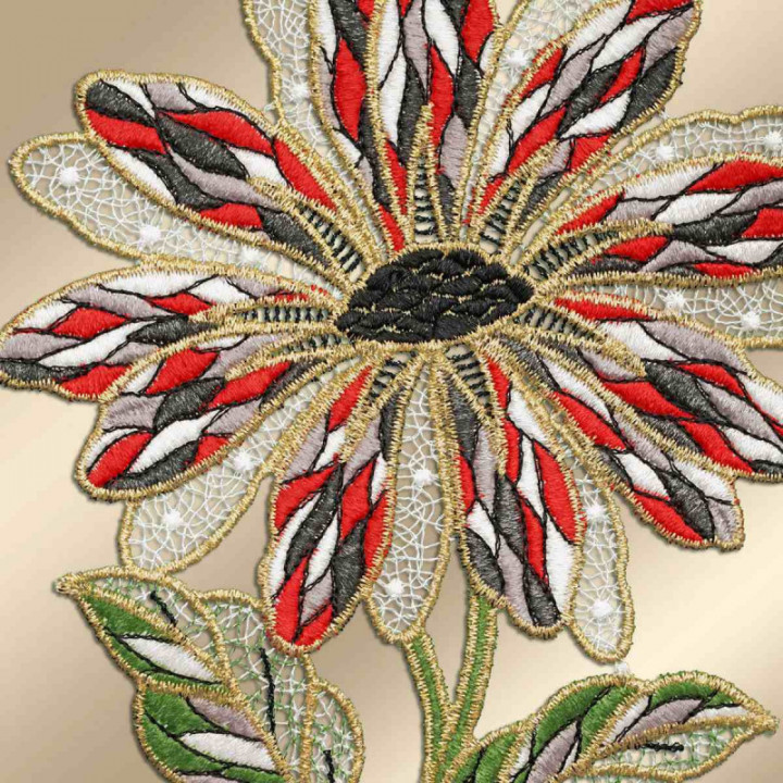 Blumen-Fensterbild Antonia klein Plauener Spitze